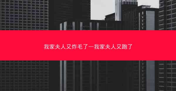 我家夫人又炸毛了—我家夫人又跑了