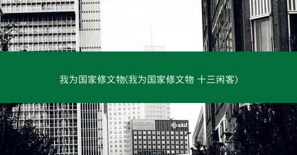 我为国家修文物(我为国家修文物 十三闲客)