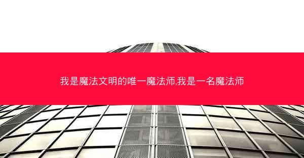 我是魔法文明的唯一魔法师,我是一名魔法师