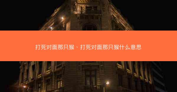 打死对面那只猴、打死对面那只猴什么意思