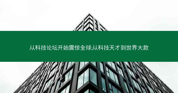 从科技论坛开始震惊全球;从科技天才到世界大款