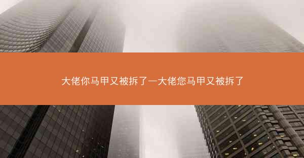 大佬你马甲又被拆了—大佬您马甲又被拆了