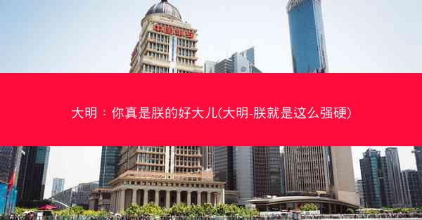大明：你真是朕的好大儿(大明-朕就是这么强硬)