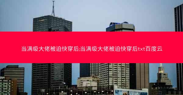 当满级大佬被迫快穿后;当满级大佬被迫快穿后txt百度云