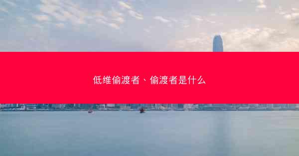 低维偷渡者、偷渡者是什么