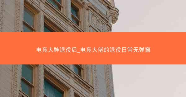 电竞大神退役后_电竞大佬的退役日常无弹窗