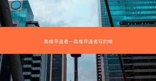 高维寻道者—高维寻道者写的啥