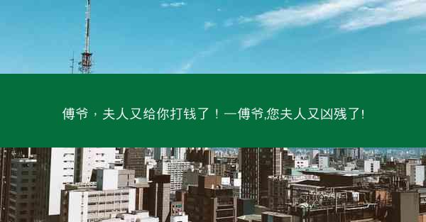 傅爷，夫人又给你打钱了！—傅爷,您夫人又凶残了!