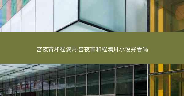 宫夜宵和程漓月;宫夜宵和程漓月小说好看吗