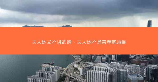 夫人她又不讲武德、夫人她不是善茬笔趣阁