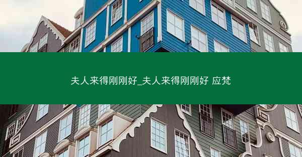 夫人来得刚刚好_夫人来得刚刚好 应梵