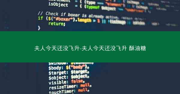夫人今天还没飞升-夫人今天还没飞升 酥油糖