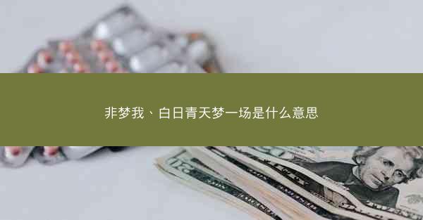 非梦我、白日青天梦一场是什么意思