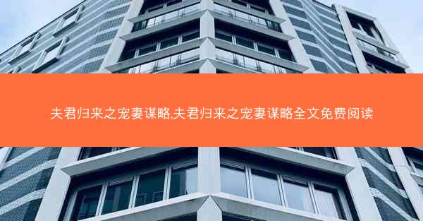 夫君归来之宠妻谋略,夫君归来之宠妻谋略全文免费阅读