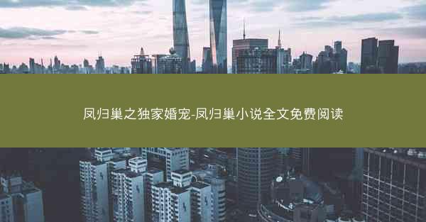凤归巢之独家婚宠-凤归巢小说全文免费阅读