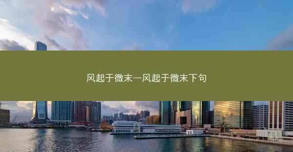 风起于微末—风起于微末下句