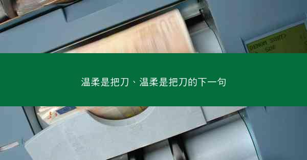 温柔是把刀、温柔是把刀的下一句