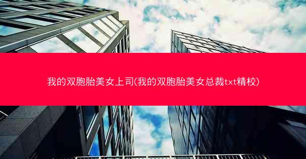 我的双胞胎美女上司(我的双胞胎美女总裁txt精校)