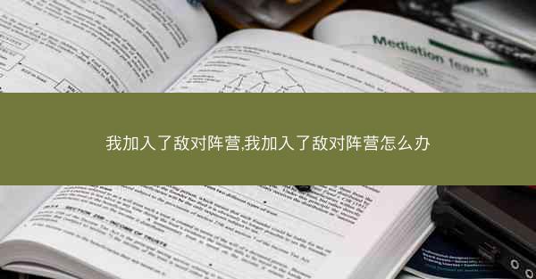 我加入了敌对阵营,我加入了敌对阵营怎么办