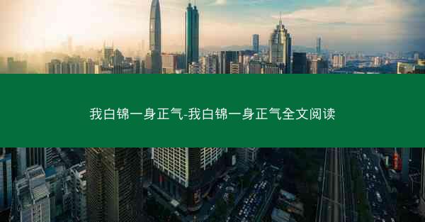 我白锦一身正气-我白锦一身正气全文阅读