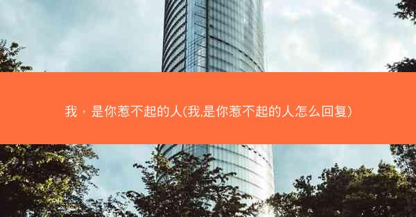 我，是你惹不起的人(我,是你惹不起的人怎么回复)