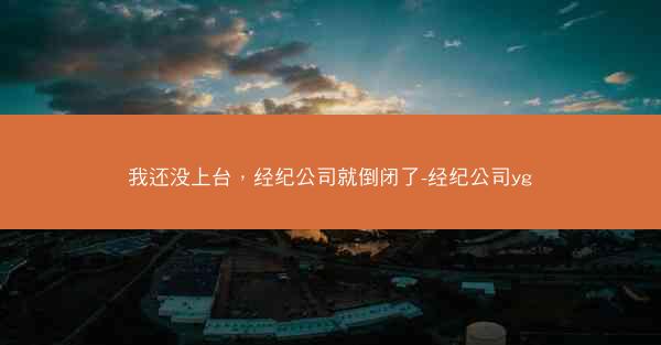 我还没上台，经纪公司就倒闭了-经纪公司yg