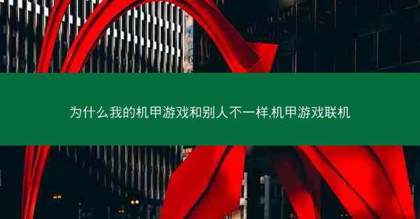 为什么我的机甲游戏和别人不一样,机甲游戏联机