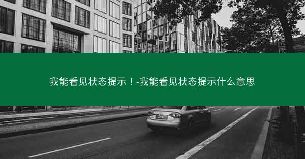 我能看见状态提示！-我能看见状态提示什么意思