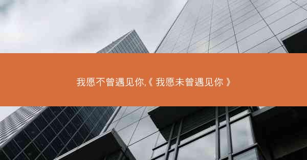 我愿不曾遇见你,《我愿未曾遇见你》