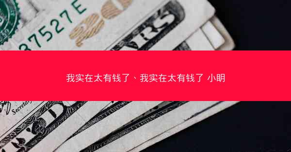 我实在太有钱了、我实在太有钱了 小眀