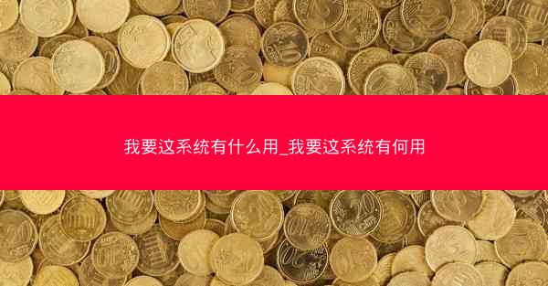 我要这系统有什么用_我要这系统有何用