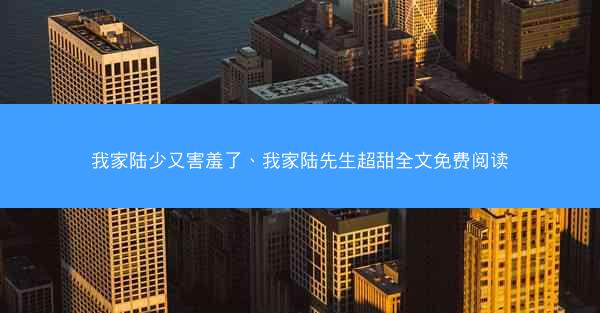 我家陆少又害羞了、我家陆先生超甜全文免费阅读