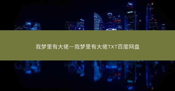我梦里有大佬—我梦里有大佬TXT百度网盘