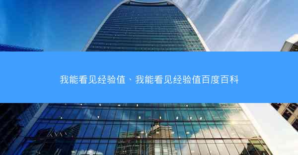 我能看见经验值、我能看见经验值百度百科