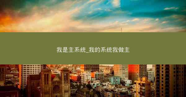 我是主系统_我的系统我做主