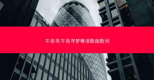 午夜寻,午夜寻梦粤语歌曲歌词