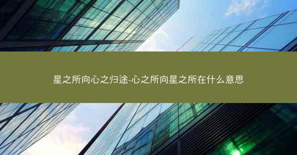 星之所向心之归途-心之所向星之所在什么意思