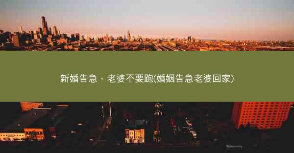 新婚告急，老婆不要跑(婚姻告急老婆回家)
