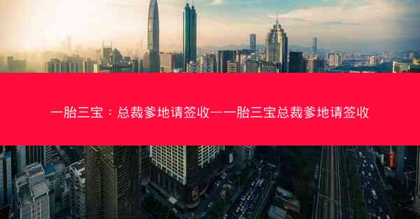 一胎三宝：总裁爹地请签收—一胎三宝总裁爹地请签收