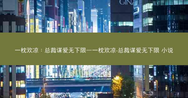一枕欢凉：总裁谋爱无下限—一枕欢凉-总裁谋爱无下限 小说