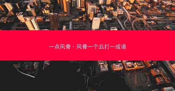 一点风骨、风骨一个云打一成语