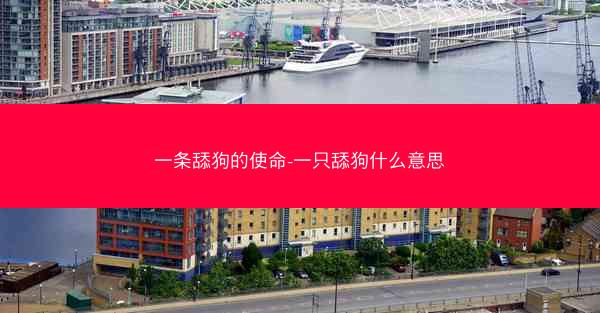一条舔狗的使命-一只舔狗什么意思