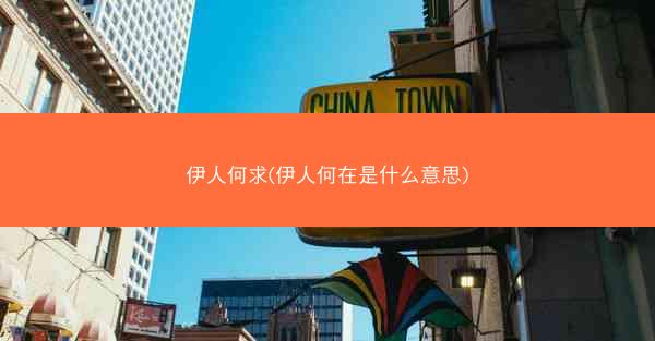 伊人何求(伊人何在是什么意思)